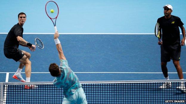 Joe Salisbury (left) and Rajeev Ram (right) lost in a match that only lasted 81 minutes