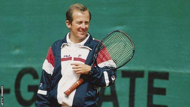 Bob Brett on court