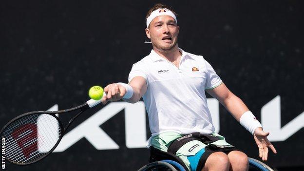 British wheelchair tennis player Alfie Hewett