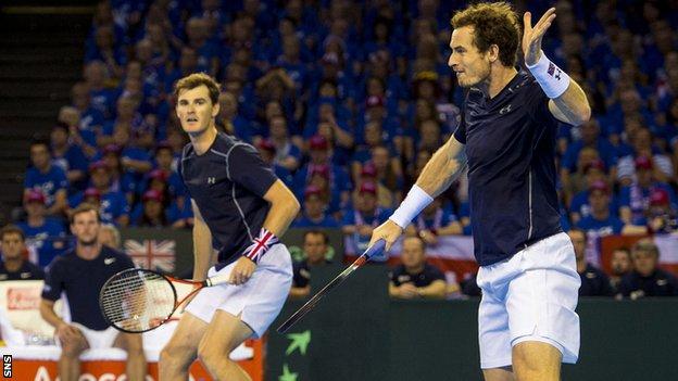 Jamie and Andy Murray have Davis Cup experience as doubles partners