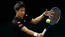 Watch Nishikori Practise From Behind The Baseline