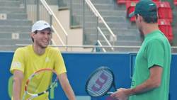 Watch Federer & Thiem Practise In Doha