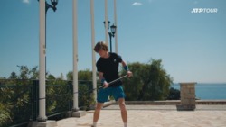 Watch Rublev's Physical Warm-up In Monte-Carlo