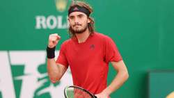 Hot Shot: Way Behind The Baseline, Tsitsipas Strikes Backhand Winner