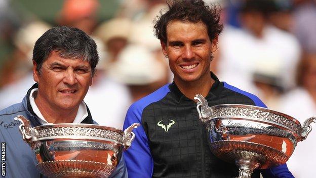 Toni Nadal and Rafael Nadal