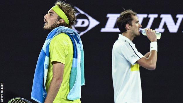 Stefanos Tsitsipas and Daniil Medvedev