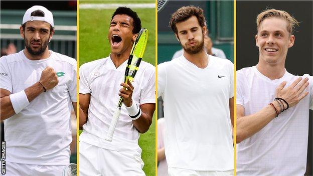 Matteo Berrettini, Felix Auger-Aliassime, Karen Khachanov and Denis Shapovalov