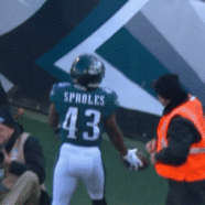 Philly Legend Celebrates Touchdown With Local Fan