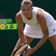 Wimbledon 2021: Karolina Pliskova beats Tereza Martincova in third round – best shots